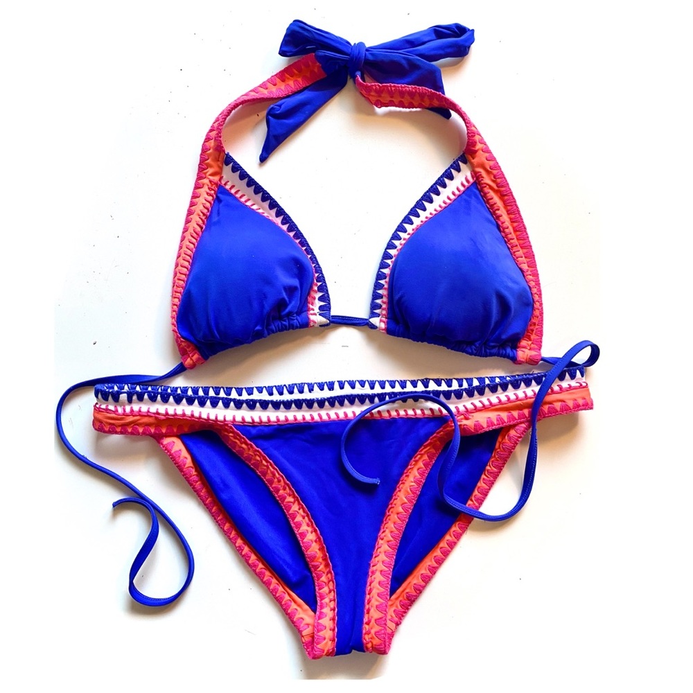 Everything But Water Blue Bikini Size Large